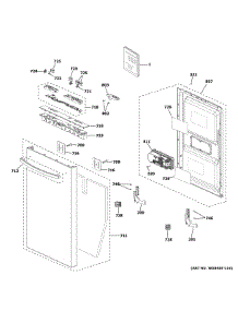 Escutcheon & Door Assembly parts for Ge Dishwasher GDT226SGL1BB from AppliancePartsPros.com