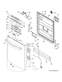 Escutcheon & Door Assembly parts for Ge Dishwasher GDT530PGP6BB from AppliancePartsPros.com