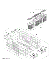 Lower Rack Assembly parts for Ge Dishwasher GDT530PSP0SS from AppliancePartsPros.com