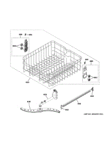 Upper Rack Assembly parts for Ge Dishwasher GDT565SSN0SS from AppliancePartsPros.com