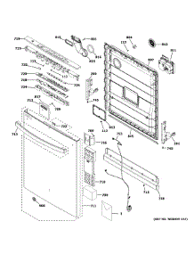 Escutcheon & Door Assembly parts for Ge Dishwasher GDT605PMM6ES from AppliancePartsPros.com