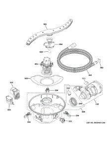 Motor, Sump & Filter Assembly parts for Ge Dishwasher GDT630PYM5FS from AppliancePartsPros.com