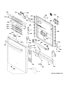 Escutcheon & Door Assembly parts for Ge Dishwasher GDT635HSM5SS from AppliancePartsPros.com