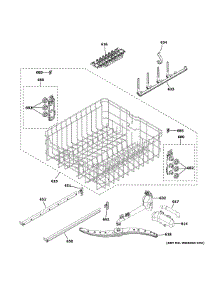 Upper Rack Assembly parts for Ge Dishwasher GDT635HSR0SS from AppliancePartsPros.com