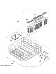 Lower Rack Assembly parts for Ge Dishwasher GDT645SGN0BB from AppliancePartsPros.com