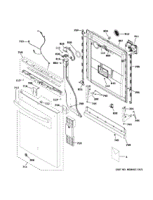 Escutcheon & Door Assembly parts for Ge Dishwasher GDT645SSN0SS from AppliancePartsPros.com