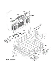 Lower Rack Assembly parts for Ge Dishwasher GDT665SFN3DS from AppliancePartsPros.com