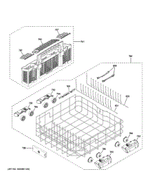 Lower Rack Assembly parts for Ge Dishwasher GDT665SGN8BB from AppliancePartsPros.com