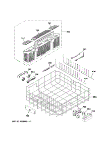 Lower Rack Assembly parts for Ge Dishwasher GDT665SMN2ES from AppliancePartsPros.com