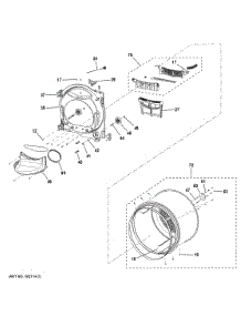 Drum parts for Ge Dryer GFD14ESSN0WW from AppliancePartsPros.com