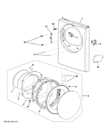 Front Panel & Door parts for Ge Dryer GFD14ESSN2WW from AppliancePartsPros.com
