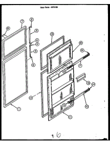Door parts for Caloric Top-Mount Refrigerator GFD190-1W2 from AppliancePartsPros.com