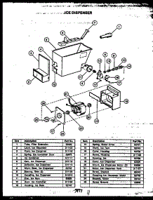 Ice Dispenser parts for Caloric Side-By-Side Refrigerator GFD240-1L2 from AppliancePartsPros.com