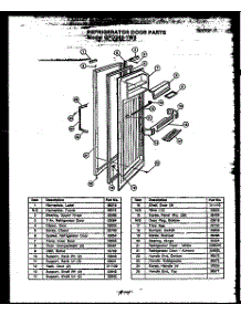 Refrigerator Door Parts parts for Caloric Side-By-Side Refrigerator GFD240-1L3 from AppliancePartsPros.com