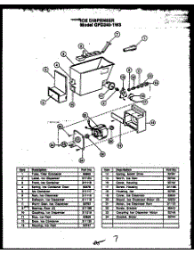 Ice Dispenser parts for Caloric Side-By-Side Refrigerator GFD240-1L3 from AppliancePartsPros.com