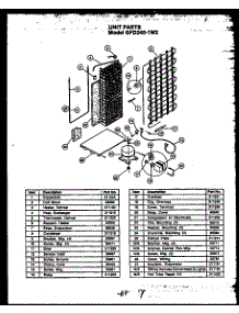 Unit Parts parts for Caloric Side-By-Side Refrigerator GFD240-1L3 from AppliancePartsPros.com