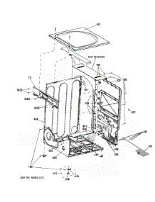 Cabinet & Top Panel parts for Ge Dryer GFD43GSSM1WW from AppliancePartsPros.com