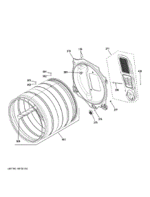 Drum parts for Ge Dryer GFD55GSPR3RS from AppliancePartsPros.com