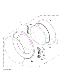 Door parts for Ge Dryer GFD55GSSN3WW from AppliancePartsPros.com