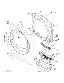 Front Panel parts for Ge Dryer GFD85GSPN0RS from AppliancePartsPros.com