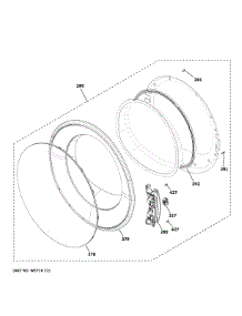 Door parts for Ge Dryer GFD85GSPN0RS from AppliancePartsPros.com