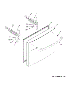 Freezer Door parts for Ge Bottom-Mount Refrigerator GFE24JBLPFTS from AppliancePartsPros.com