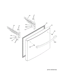 Freezer Door parts for Ge Bottom-Mount Refrigerator GFE24JMKYFES from AppliancePartsPros.com