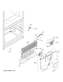 Freezer Section parts for Ge Bottom-Mount Refrigerator GFE26JEMPFDS from AppliancePartsPros.com