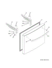 Freezer Door parts for Ge Bottom-Mount Refrigerator GFE26JYMWFFS from AppliancePartsPros.com