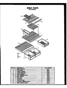 Shelves (Gfs165mn01) parts for Caloric Top-Mount Refrigerator GFS142MN01 from AppliancePartsPros.com