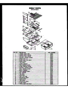 Shelves (Gfs187mn01) parts for Caloric Top-Mount Refrigerator GFS142MN01 from AppliancePartsPros.com