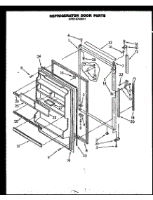 Refrigerator Door Parts (Gfs187mn01) parts for Caloric Top-Mount Refrigerator GFS142MN01 from AppliancePartsPros.com