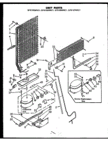 Unit Parts (Gfs162mn01) (Gfs165mn01) (Gfs185mn01) (Gfs187mn01) parts for Caloric Top-Mount Refrigerator GFS142MN01 from AppliancePartsPros.com