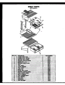 Shelves (Gfs185mn01) parts for Caloric Top-Mount Refrigerator GFS162MN01 from AppliancePartsPros.com
