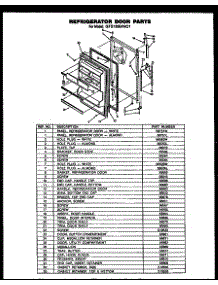 Refrigerator Door Parts (Gfs185mn01) parts for Caloric Top-Mount Refrigerator GFS162MN01 from AppliancePartsPros.com