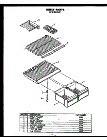Shelves (Gfs162mn01) parts for Caloric Top-Mount Refrigerator GFS165MN01 from AppliancePartsPros.com