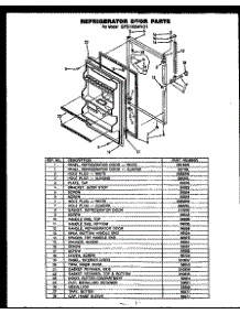 Refrigerator Door Parts (Gfs162mn01) parts for Caloric Top-Mount Refrigerator GFS185MN01 from AppliancePartsPros.com