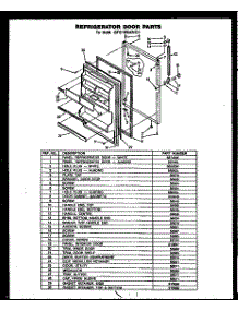 Refrigerator Door Parts (Gfs165mn01) parts for Caloric Top-Mount Refrigerator GFS185MN01 from AppliancePartsPros.com
