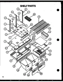 Shelf Parts parts for Caloric Top-Mount Refrigerator GFS209-1W00 from AppliancePartsPros.com
