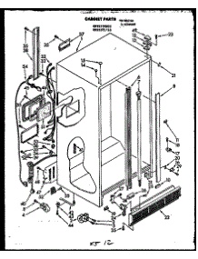 Cabinet Parts (Gfs227 / Mn02) (Gfs2271l10 / Mn10) (Gfs2271w10 / Mn10) parts for Caloric Side-By-Side Refrigerator GFS2271L10/MN10 from AppliancePartsPros.com