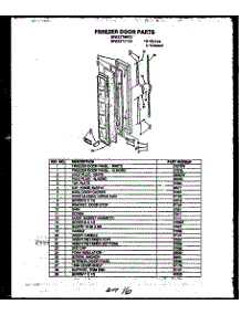 Freezer Door Parts (Gfs227 / Mn02) (Gfs2271l10 / Mn10) (Gfs2271w10 / Mn10) parts for Caloric Side-By-Side Refrigerator GFS2271L10/MN10 from AppliancePartsPros.com
