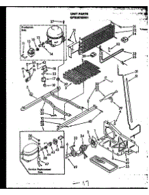 Unit Parts (Gfs207 / Mn01) parts for Caloric Side-By-Side Refrigerator GFS2271L10/MN10 from AppliancePartsPros.com
