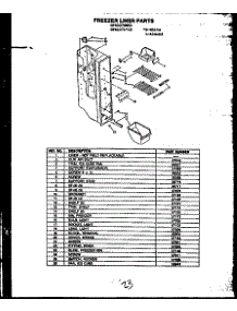 Freezer Liner Parts (Gfs227 / Mn02) (Gfs2271l10 / Mn10) (Gfs2271w10 / Mn10) parts for Caloric Side-By-Side Refrigerator GFS2271L10/MN10 from AppliancePartsPros.com