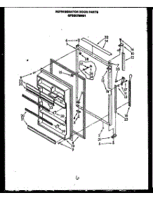 Refrigerator Door Parts (Gfs207mn01) parts for Caloric Top-Mount Refrigerator GFS2271W10 from AppliancePartsPros.com
