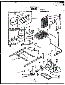 Unit Parts (Gfs227 / Mn02) (Gfs2271l10 / Mn10) (Gfs2271w10 / Mn10) parts for Caloric Side-By-Side Refrigerator GFS2271W10/MN10 from AppliancePartsPros.com