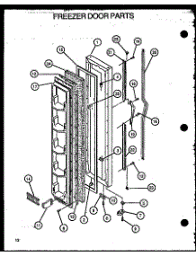 Freezer Door Parts parts for Amana Side-By-Side Refrigerator GFS228-1L00 from AppliancePartsPros.com