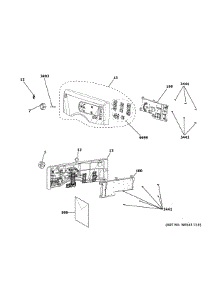Controls & Backsplash parts for Ge Dryer GFV40ESCM1WW from AppliancePartsPros.com