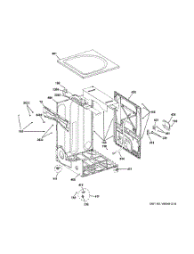Cabinet & Top Panel parts for Ge Dryer GFV40ESCM1WW from AppliancePartsPros.com