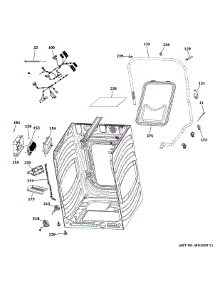 Cabinet (2) parts for Ge Washer GFW550SPN2DG from AppliancePartsPros.com