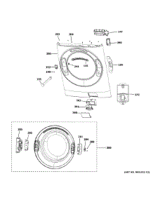 Front Panel & Door parts for Ge Washer GFW650SPN2SN from AppliancePartsPros.com